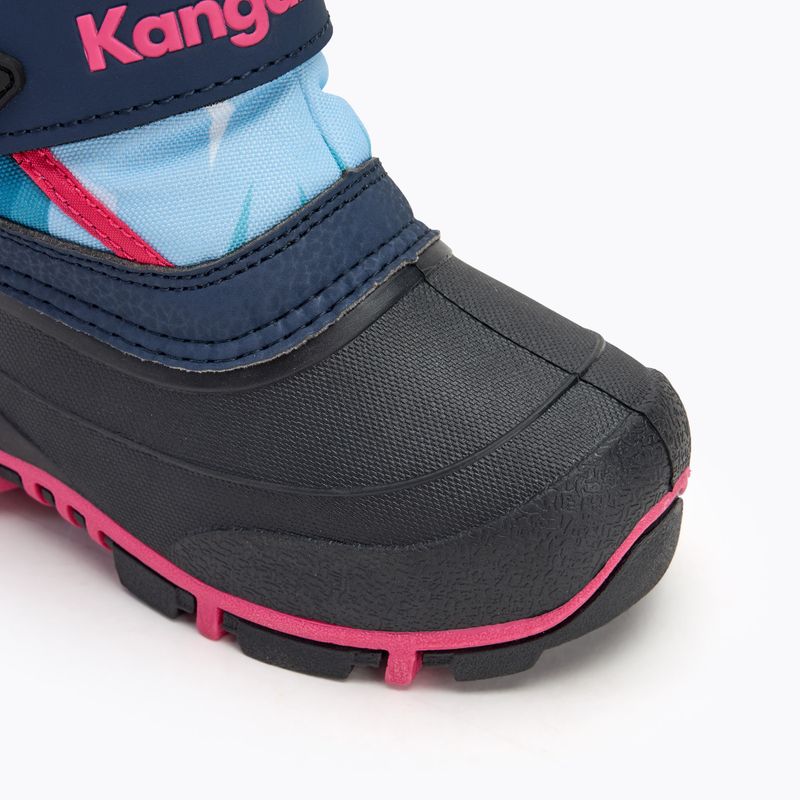 Παιδικές μπότες χιονιού KangaROOS Kanga-Bean IV dk navy/ daisy pink 7