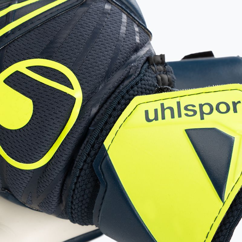 Γάντια τερματοφύλακα uhlsport Prediction Supersoft HN navy/white/fluo yellow 3