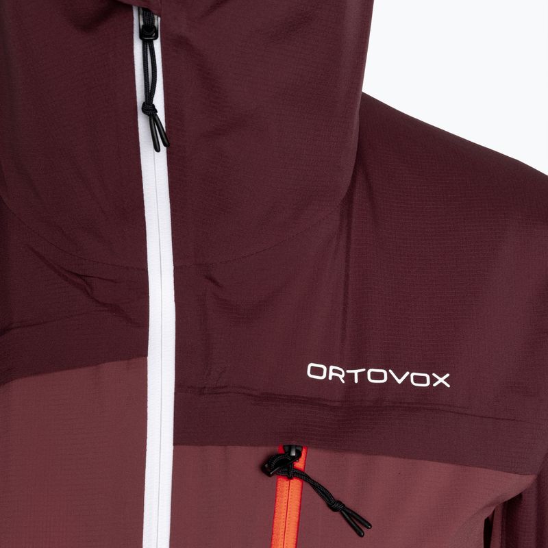 Γυναικείο μπουφάν βροχής ORTOVOX 2.5L Civetta maroon 7021000011 3