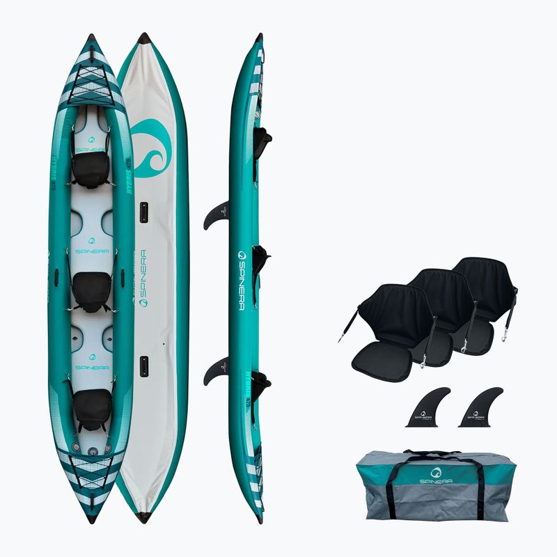 Φουσκωτό καγιάκ 3 ατόμων SPINERA Hybris 475 teal/white/grey