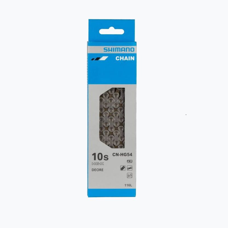 Αλυσίδα ποδηλάτου Shimano CN-HG54 + Pin 10rz 116 Links ασημί ICNHG54116I 2