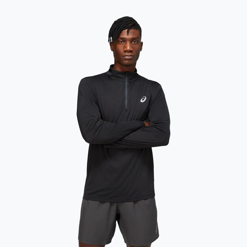 Ανδρικό ASICS Core 1/2 Zip performance μαύρο μακρυμάνικο για τρέξιμο