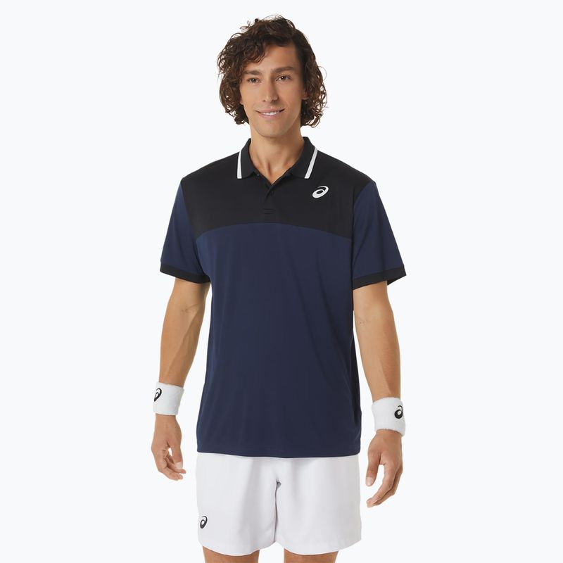 Ανδρικό μπλουζάκι polo ASICS Court Polo midnight/performance black