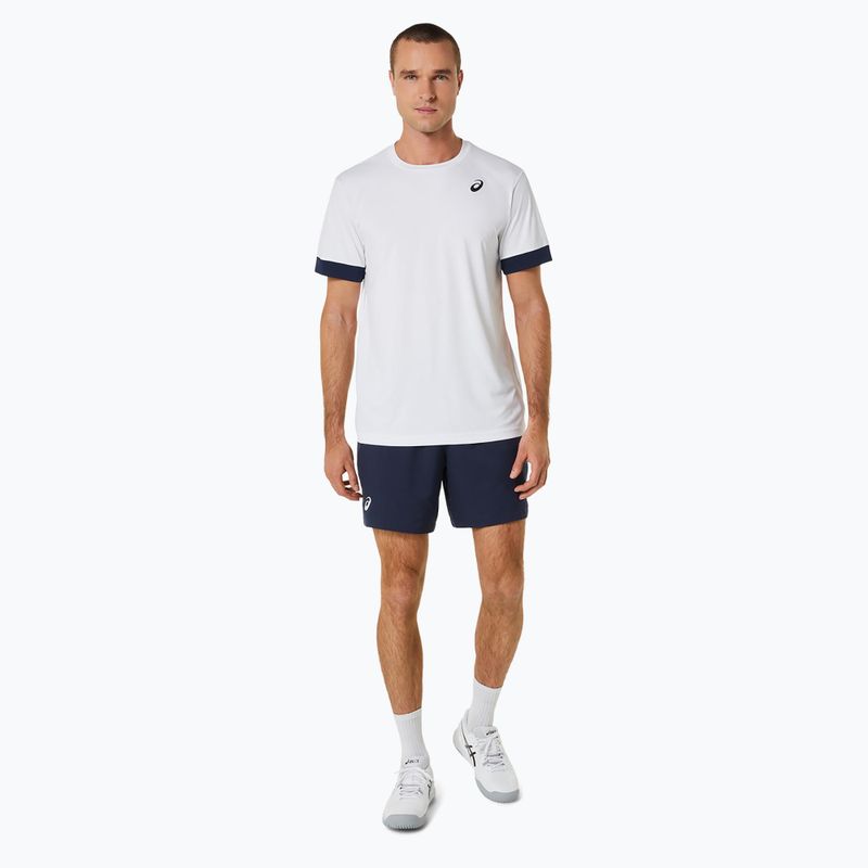 Ανδρικό μπλουζάκι τένις ASICS Court SS Top brilliant white/midnight 2