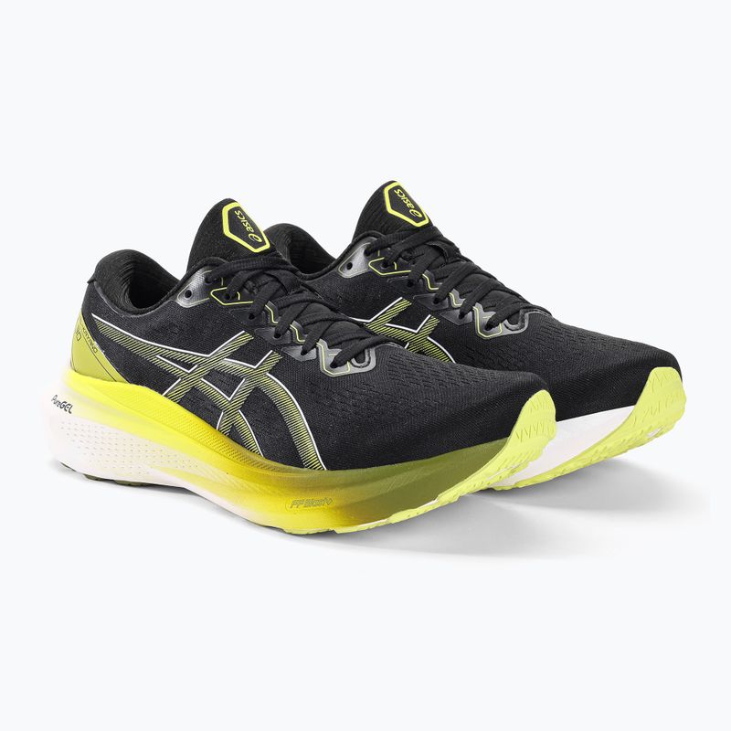 ASICS Gel-Kayano 30 ανδρικά αθλητικά παπούτσια για τρέξιμο μαύρο/κίτρινο λάμψη 4