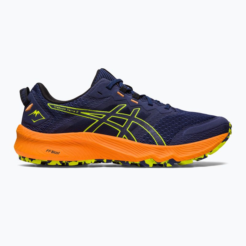 ASICS Trabuco Terra 2 βαθύς ωκεανός/νέον λάιμ ανδρικά παπούτσια για τρέξιμο 13