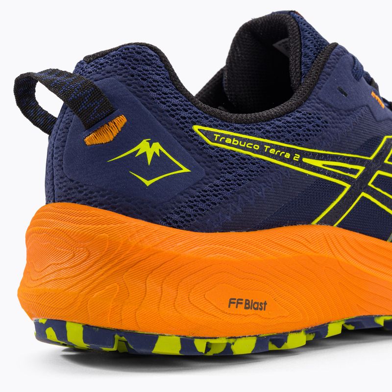 ASICS Trabuco Terra 2 βαθύς ωκεανός/νέον λάιμ ανδρικά παπούτσια για τρέξιμο 10