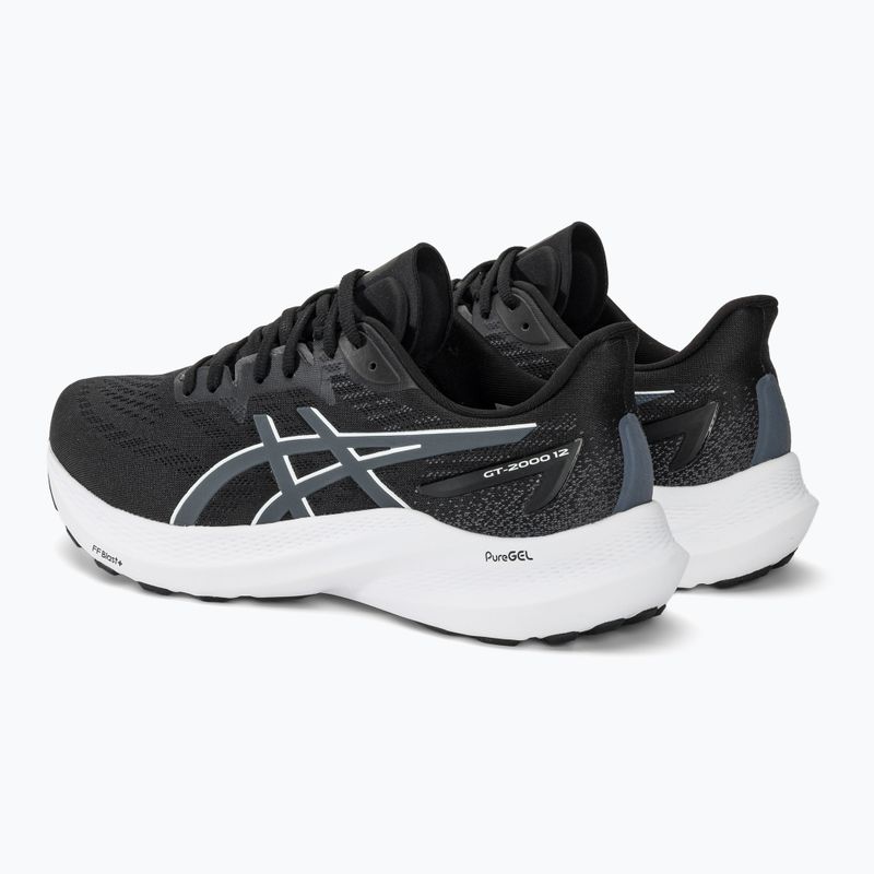 ASICS GT-2000 12 Wide μαύρο/γκρι ανδρικά παπούτσια για τρέξιμο 4