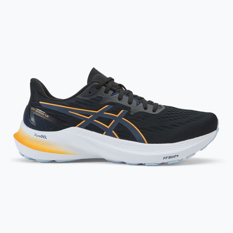 ASICS GT-2000 12 μαύρα/κίτρινα ανδρικά παπούτσια για τρέξιμο 2