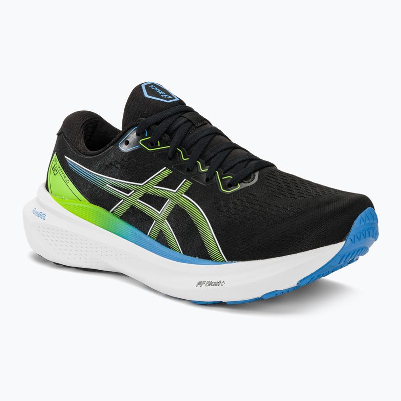 ASICS Gel-Kayano 30 ανδρικά παπούτσια για τρέξιμο μαύρο/ηλεκτρικό λάιμ