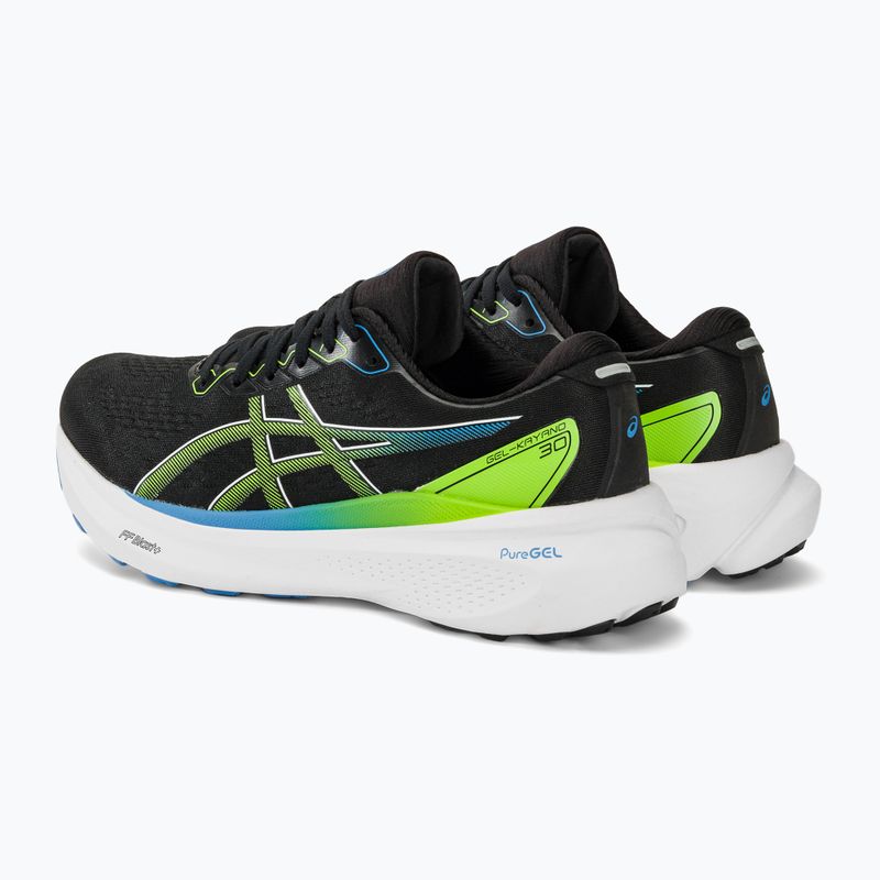 ASICS Gel-Kayano 30 ανδρικά παπούτσια για τρέξιμο μαύρο/ηλεκτρικό λάιμ 4