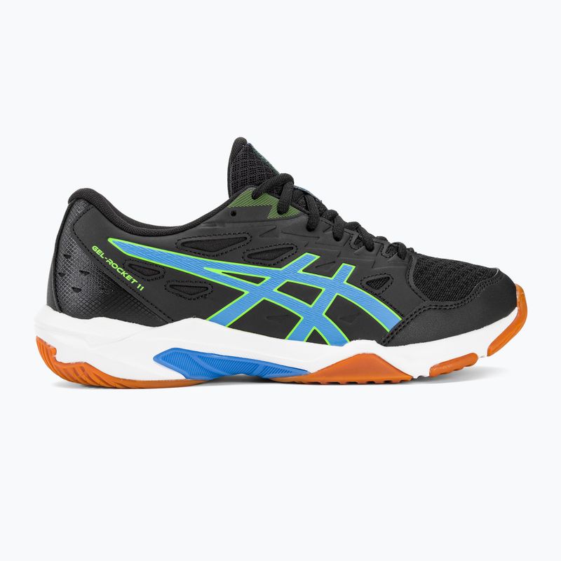 ASICS ανδρικά παπούτσια βόλεϊ Gel-Rocket 11 μαύρα/waterscape 2