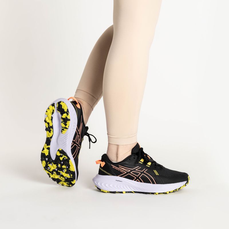 ASICS Gel-Excite Trail 2 γυναικεία παπούτσια για τρέξιμο μαύρο/ηλιακό κοράλλι 2