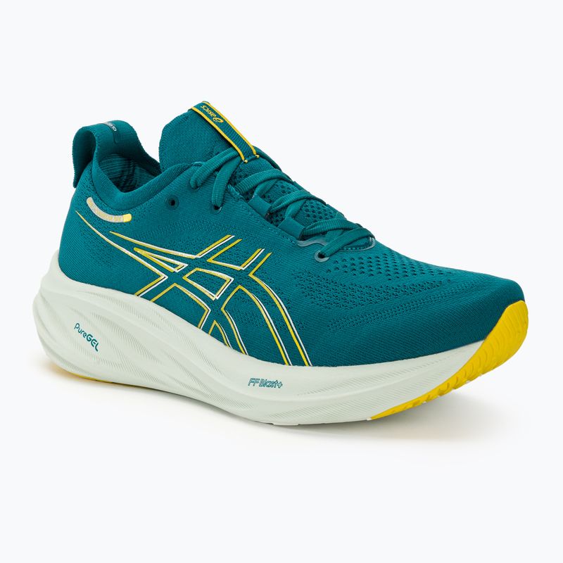 ASICS Gel-Nimbus 26 βραδινό πετρόλ/ανοιχτή μουστάρδα ανδρικά παπούτσια για τρέξιμο