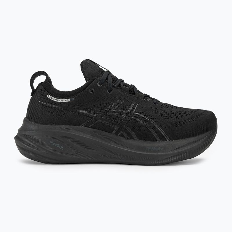 ASICS Gel-Nimbus 26 ανδρικά παπούτσια για τρέξιμο μαύρο/μαύρο 3