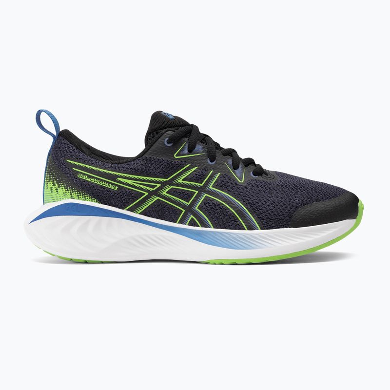 ASICS Gel-Cumulus 25 GS παιδικά παπούτσια τρεξίματος μαύρο/ηλεκτρικό λάιμ 2