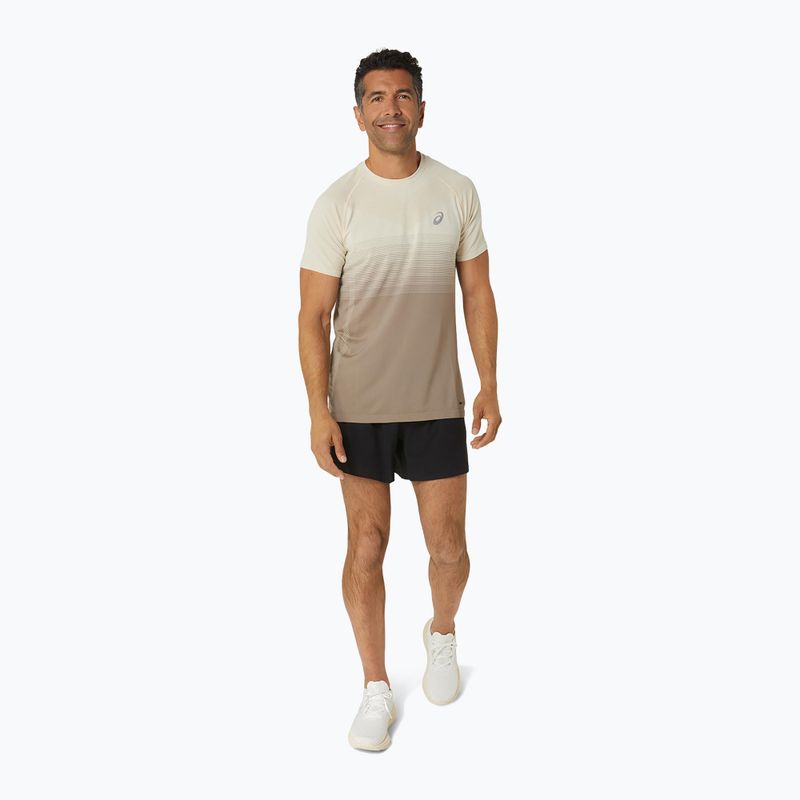 Ανδρική μπλούζα ASICS Seamless oatmeal/moonrock running shirt 2