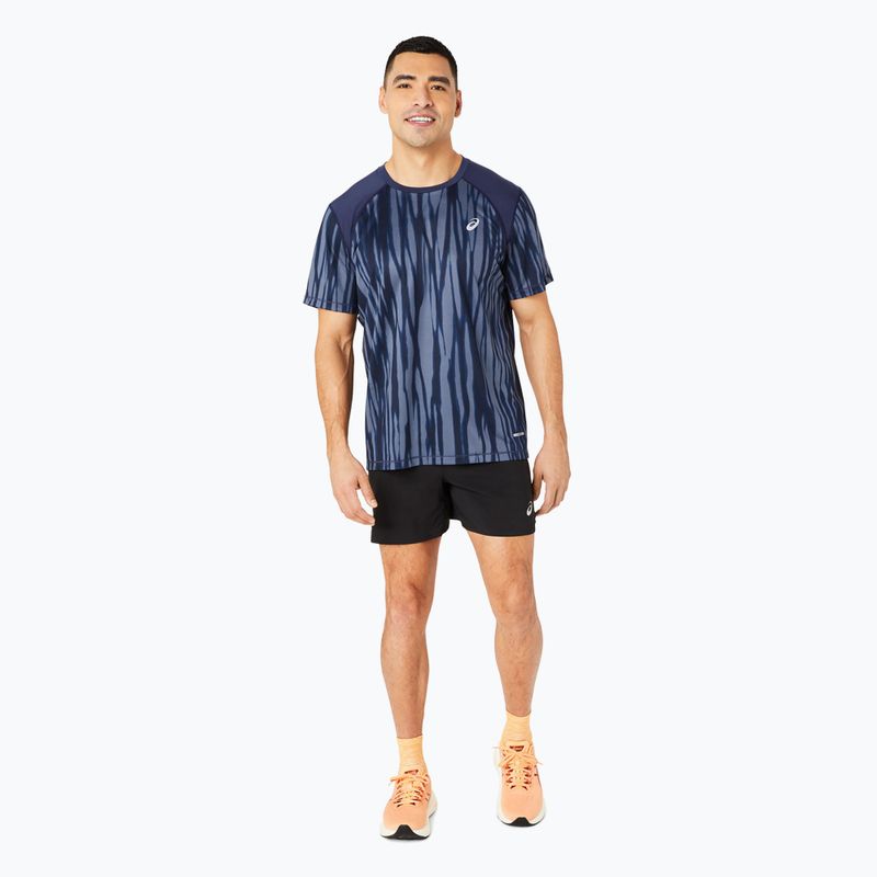 Ανδρικό μπλουζάκι για τρέξιμο ASICS Road All Over Print Top blue expanse/midnight 2