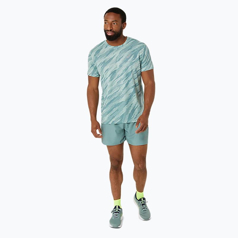 Ανδρικό μπλουζάκι για τρέξιμο ASICS All Over Print Top light celadon/celadon 2