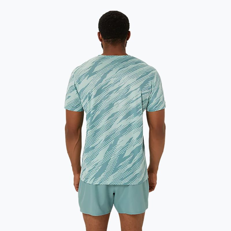 Ανδρικό μπλουζάκι για τρέξιμο ASICS All Over Print Top light celadon/celadon 3