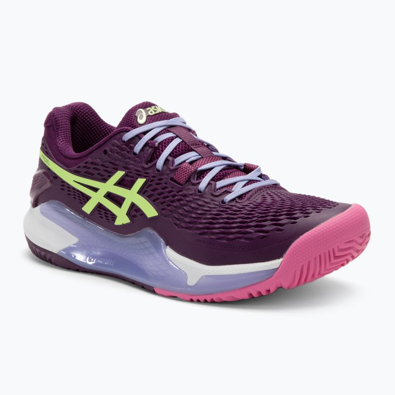 Γυναικεία παπούτσια Padel ASICS Gel-Resolution 9 deep mauve/lime green