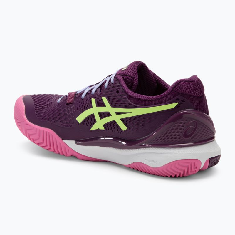 Γυναικεία παπούτσια Padel ASICS Gel-Resolution 9 deep mauve/lime green 3