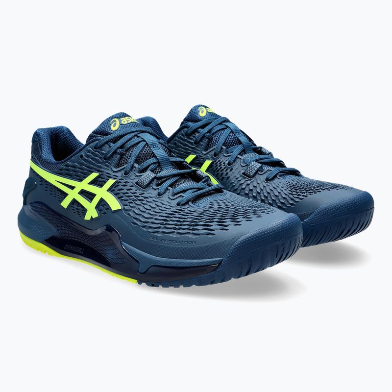 Ανδρικά παπούτσια τένις ASICS Gel-Resolution 9 mako blue/safety yellow 10