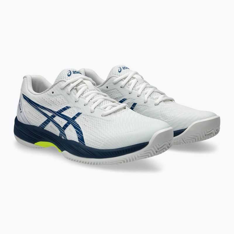 Ανδρικά παπούτσια τένις ASICS Gel-Game 9 Clay/OC white/mako blue 10