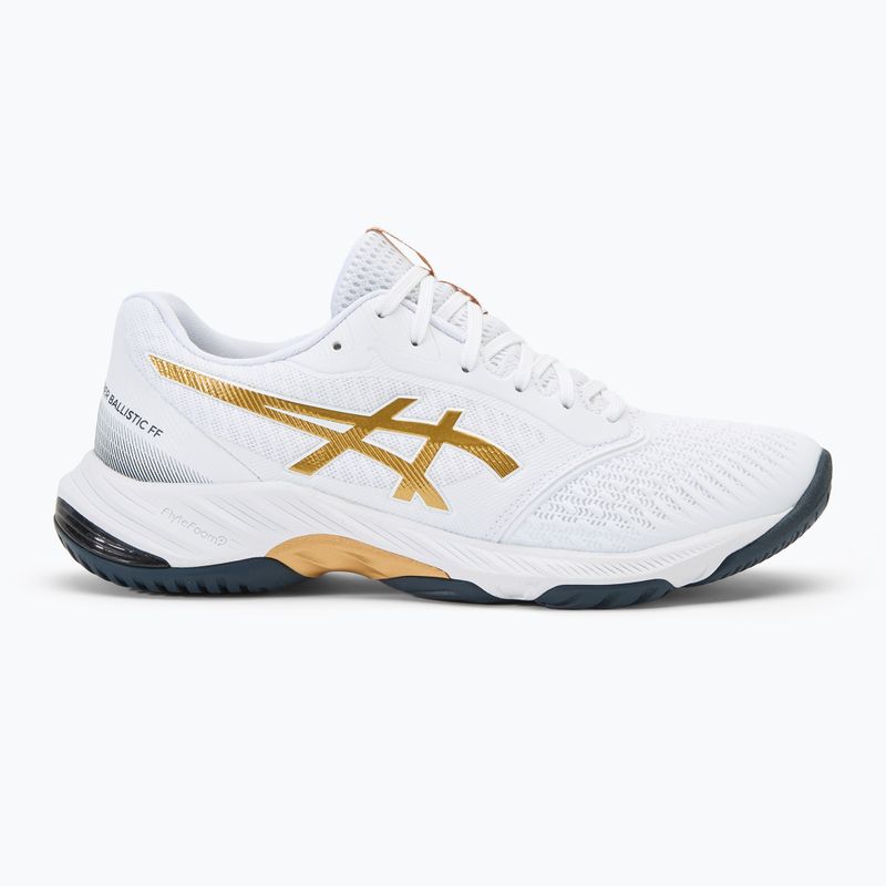 Ανδρικά παπούτσια ASICS Netburner Ballistic FF 3 white/pure gold 2