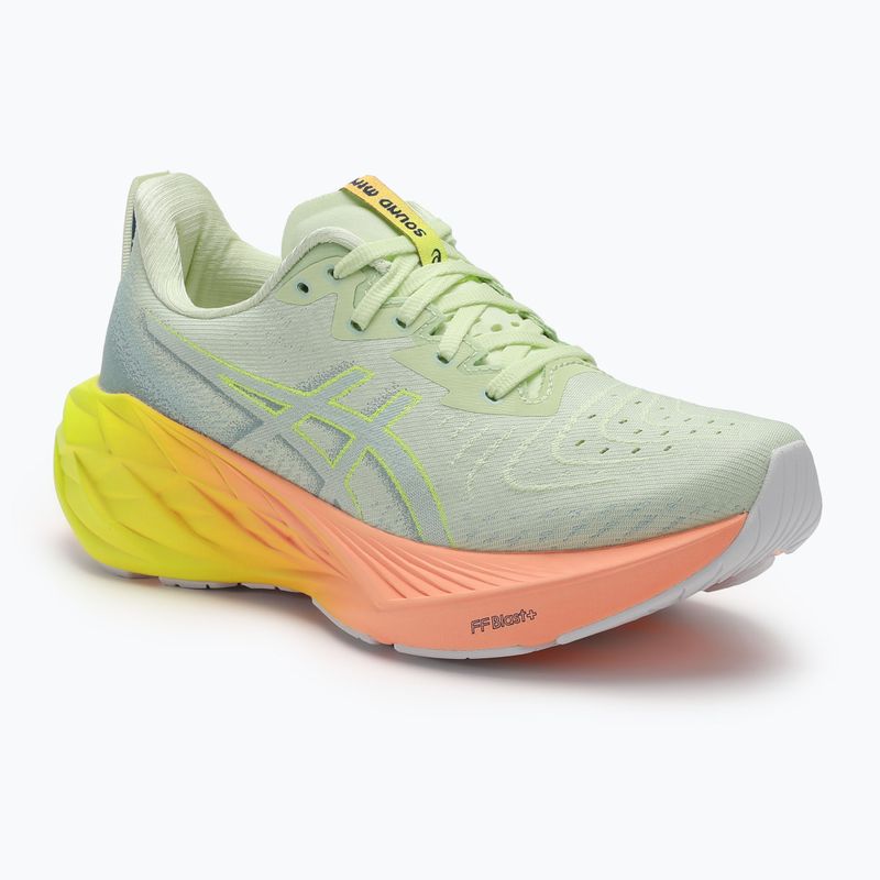 ASICS Novablast 4 Paris γυναικεία παπούτσια για τρέξιμο cool matcha/safety yellow