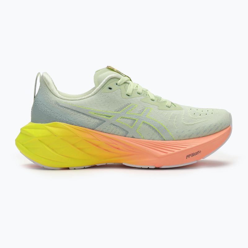 ASICS Novablast 4 Paris γυναικεία παπούτσια για τρέξιμο cool matcha/safety yellow 3