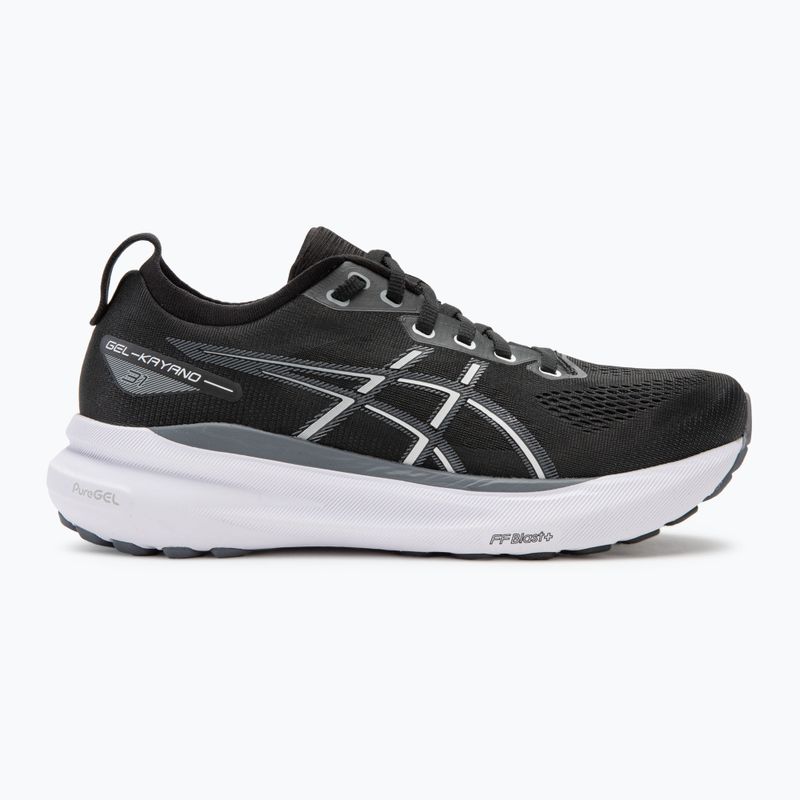 ASICS Gel-Kayano 31 ανδρικά παπούτσια για τρέξιμο μαύρο/λευκό 2