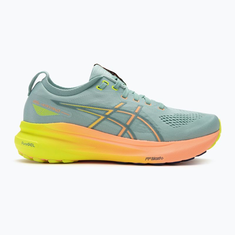 ASICS Gel-Kayano 31 Paris ανδρικά αθλητικά παπούτσια για τρέξιμο ανοιχτό σέλαδο/κίτρινο ασφαλείας 2