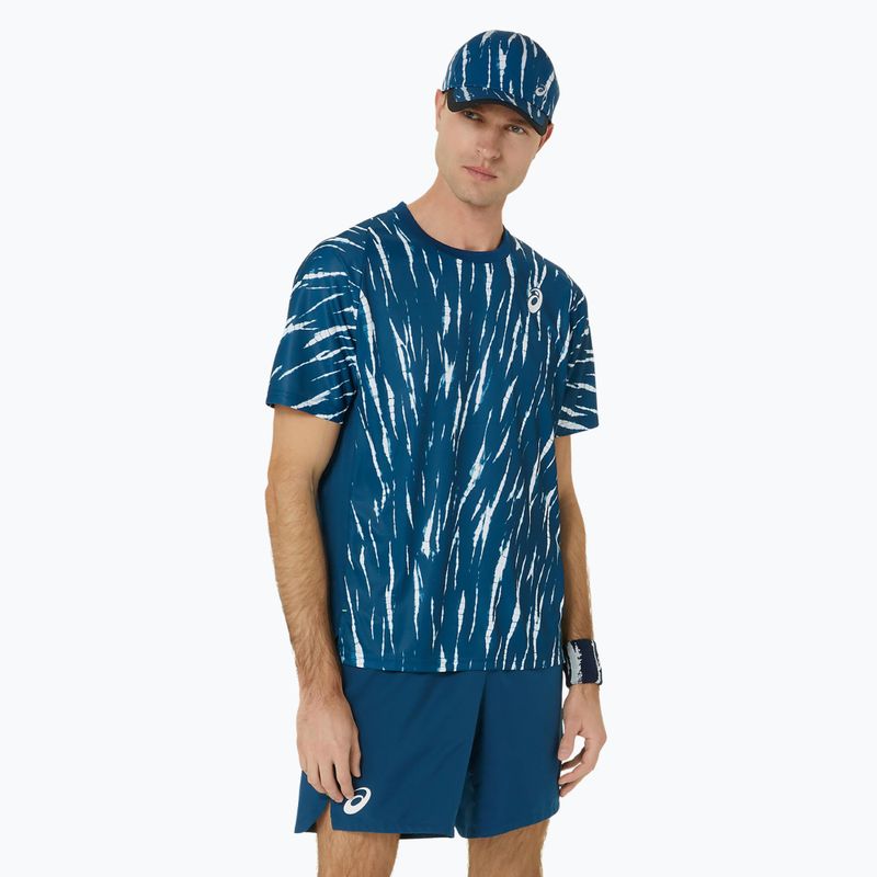 Ανδρικό μπλουζάκι τένις ASICS Game Top mako blue