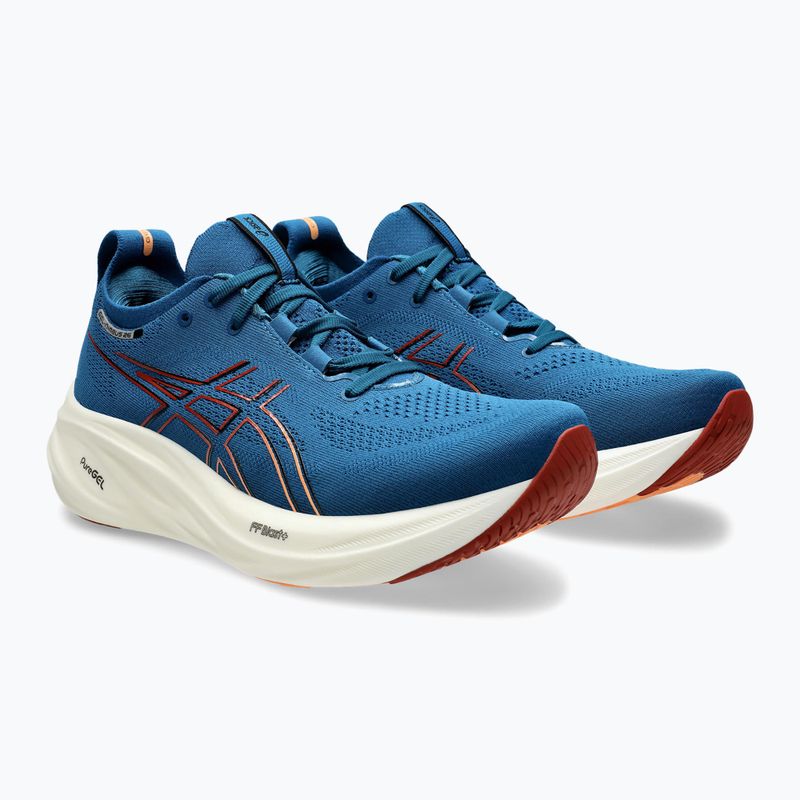 ASICS Gel-Nimbus 26 ανδρικά αθλητικά παπούτσια για τρέξιμο σε πλούσιο ναυτικό/ξεθωριασμένο πορτοκαλί χρώμα 10