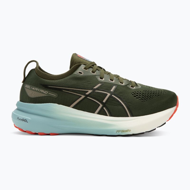 ASICS Gel-Kayano 31 ανδρικά παπούτσια για τρέξιμο πράσινο/μαύρο νέφος 2