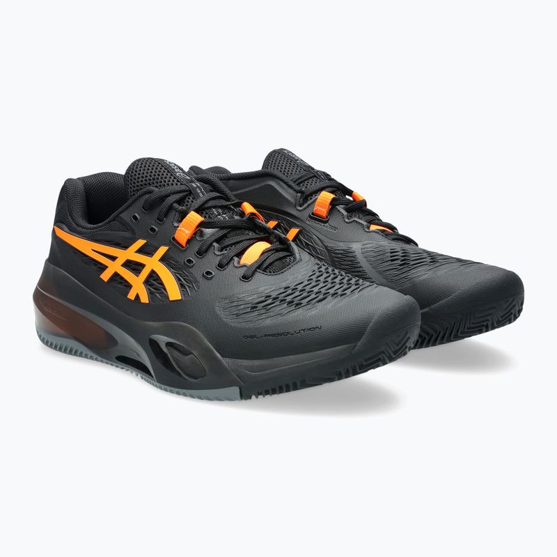 ASICS ανδρικά παπούτσια τένις Gel-Resolution X Clay μαύρο/ σοκαριστικό πορτοκαλί 10