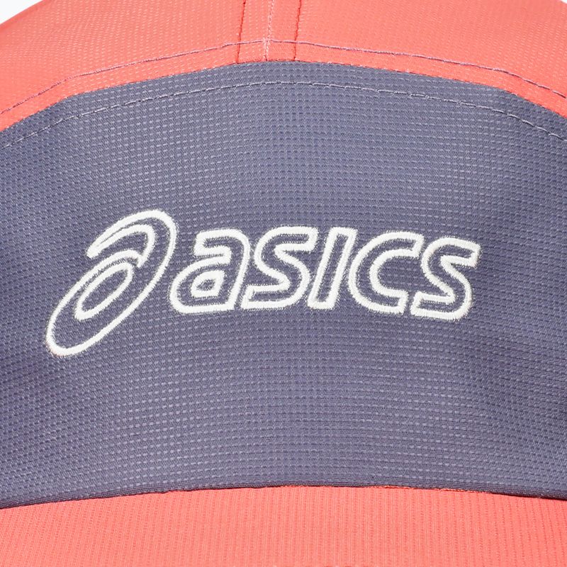 ASICS 5 Panel κοραλλιογενής ύφαλος/γκριζοπορφυρό/μελαχρινό καπέλο μπέιζμπολ 3