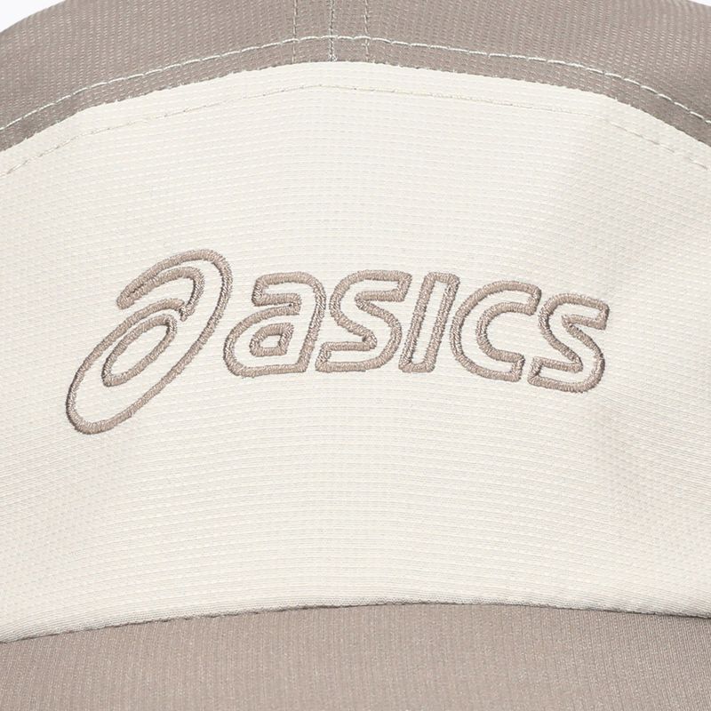 ASICS 5 Panel καπέλο μπέιζμπολ γκρι/μεταλλικό μπεζ/κίτρινο καπέλο μπέιζμπολ 3