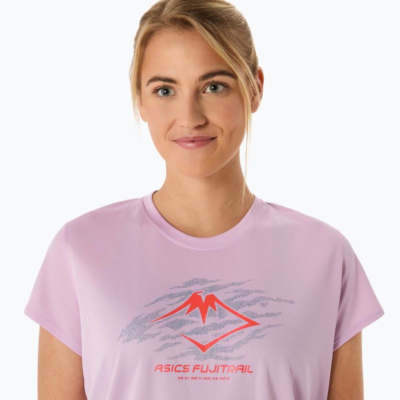 Γυναικεία μπλούζα ASICS Fujitrail Logo light ube running shirt 4