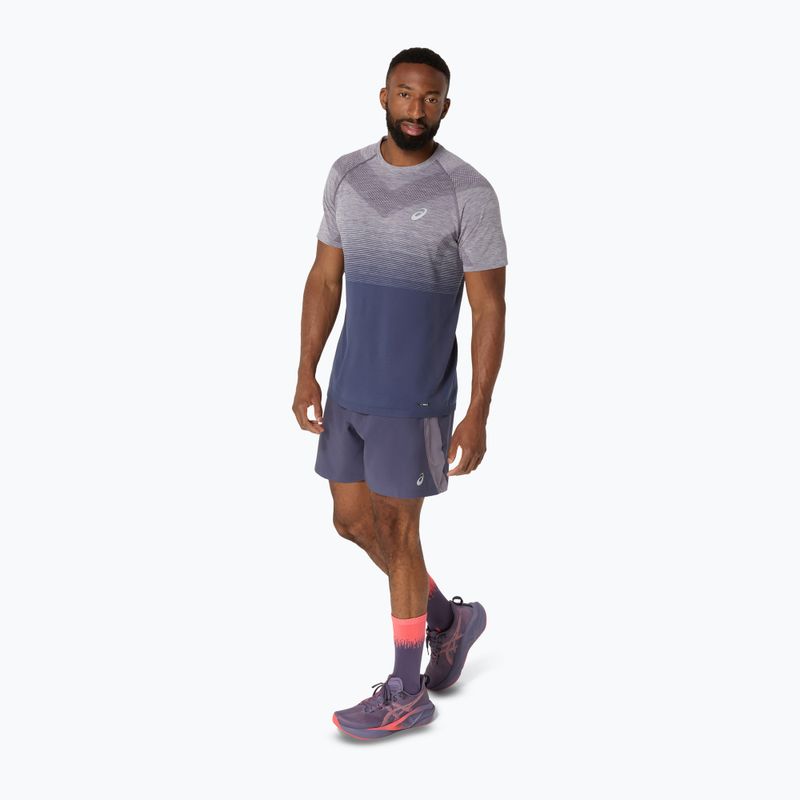 Ανδρική μπλούζα ASICS Seamless performance lavender grey/indigo fog running shirt 2