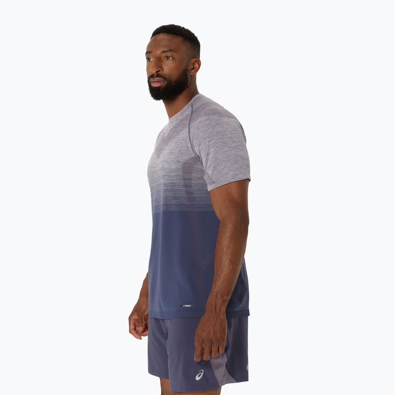 Ανδρική μπλούζα ASICS Seamless performance lavender grey/indigo fog running shirt 4