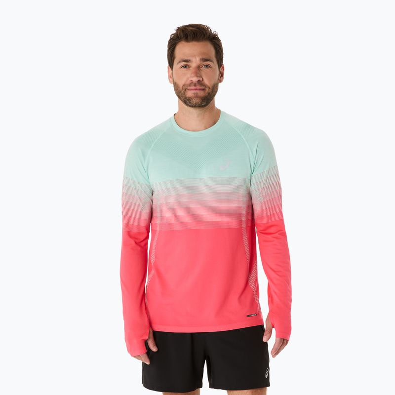 Ανδρικό ASICS Seamless coral reef/oasis green running longsleeve