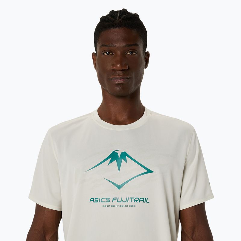 ASICS ανδρική φανέλα Fujitrail Logo birch/white sage/rainy lake running shirt 4