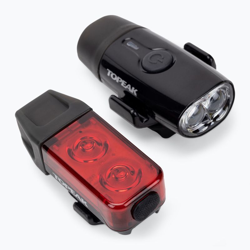 Topeak Set Power Lux Usb Combo φώτα ποδηλάτου μαύρο T-TMS098