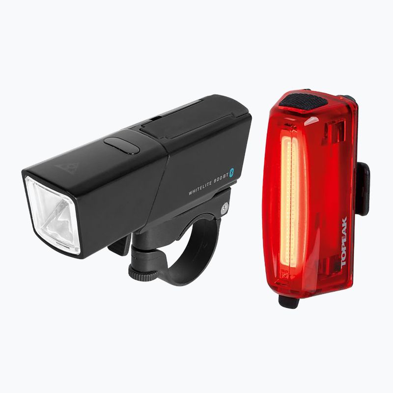 Topeak Power Lite BT Combo σετ φωτισμού ποδηλάτου μαύρο/κόκκινο