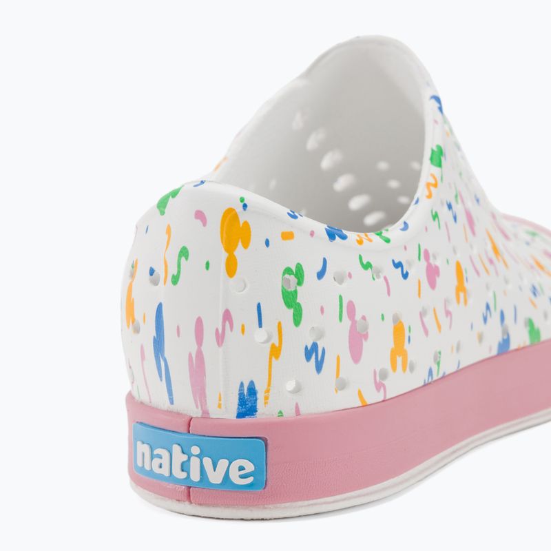 Native Jefferson Print Disney Jr παιδικά αθλητικά παπούτσια shell white/princess pink/pastel white confetti 9