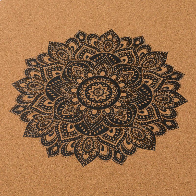 Yoga Design Lab Cork 3,5 mm καφέ Mandala Μαύρο στρώμα γιόγκα 4