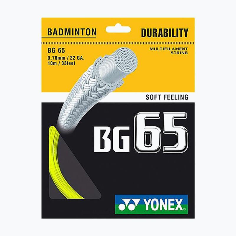 Χορδή Badminton YONEX BG 65 Set 10 m κίτρινο