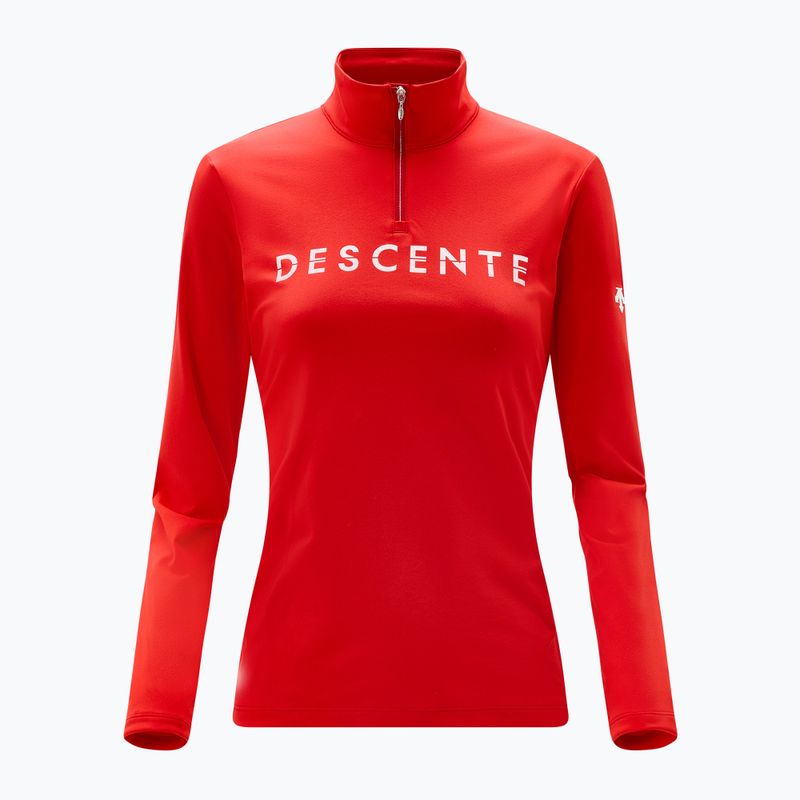 Γυναικείο φούτερ Descente Chest Logo T-Neck ηλεκτρικό κόκκινο